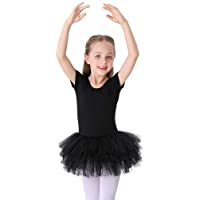 Bezioner Maillot de Danza Tutú Vestido de Ballet Gimnasia Leotardo Algodón Body Clásico para Niña
